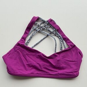 Lululemon Athletica Magenta Strappy Sports Bra